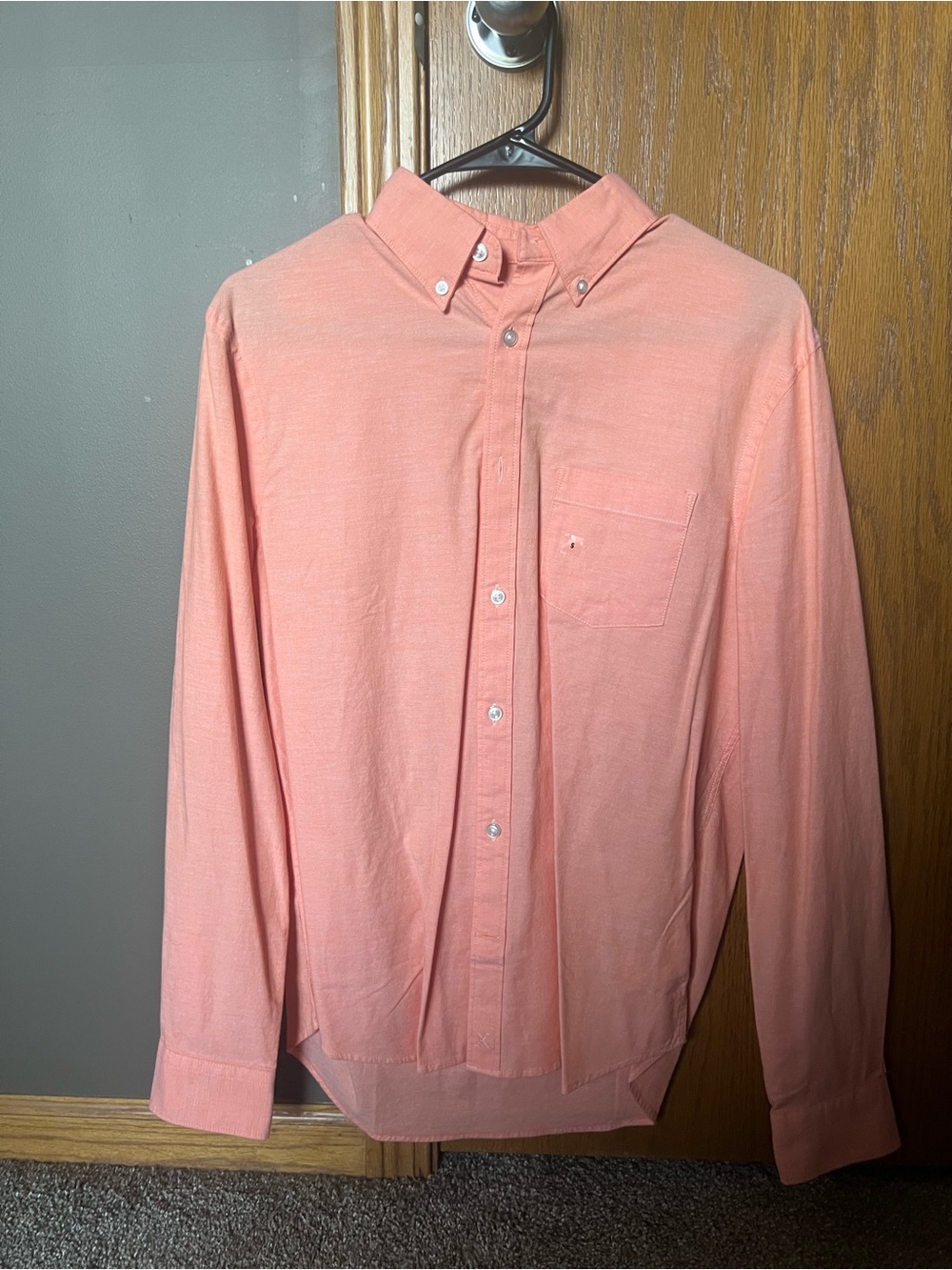 Express Peach Button-Down Shirt